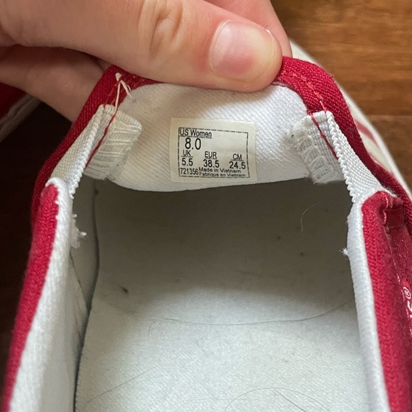 Red Checkered Slip On Vans - Picture 2 of 3